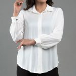 شومیز ساتن یقه مردانه - تصویر 2